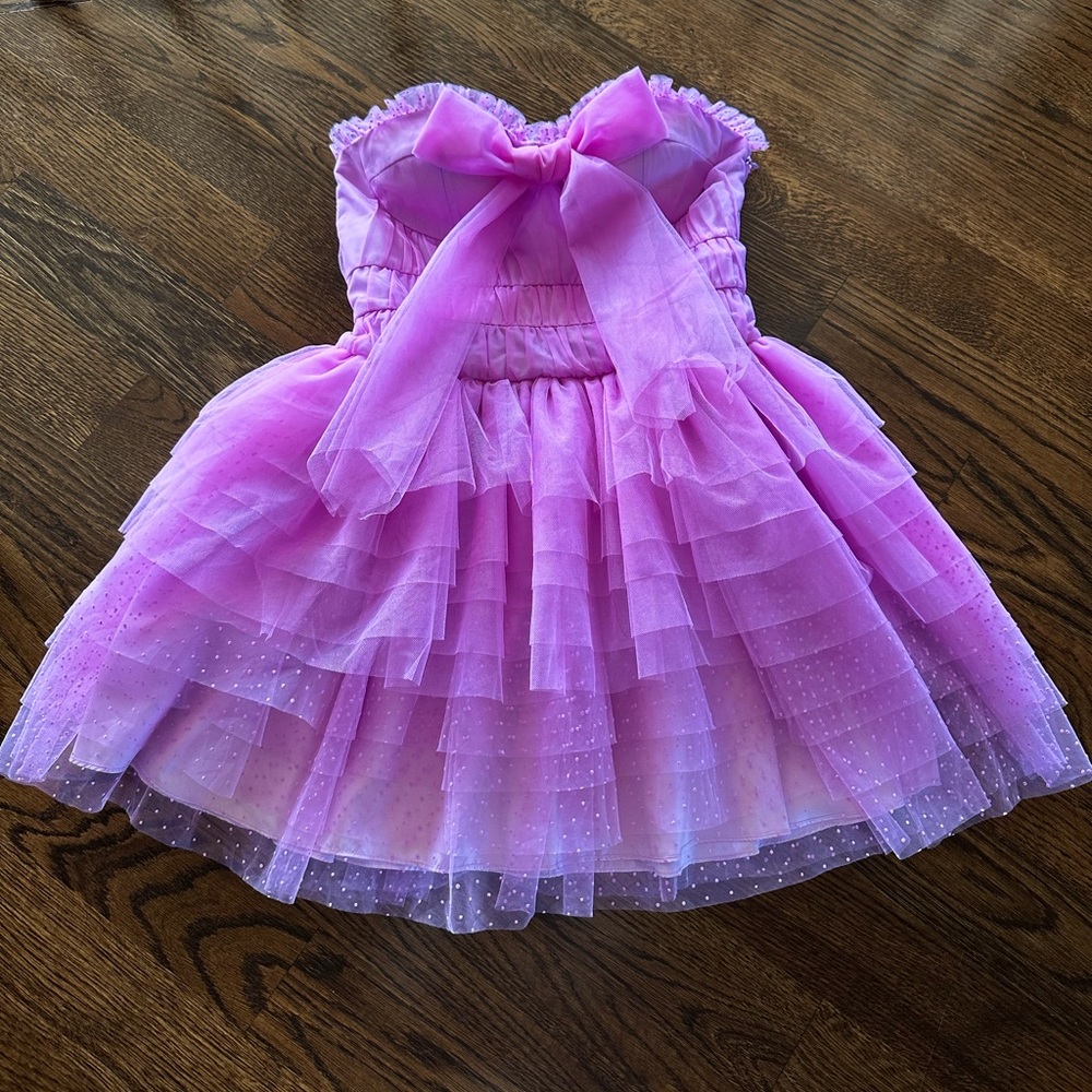 Love Shack Fancy pink/purple tulle dress